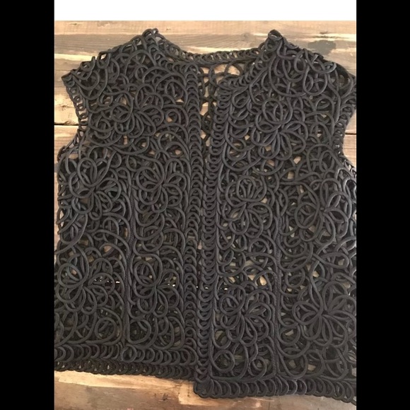 Handmade Ribbon Black Vest Small - Picture 5 of 6